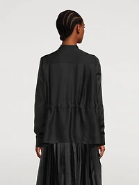 Satin Mix Wool Cardigan