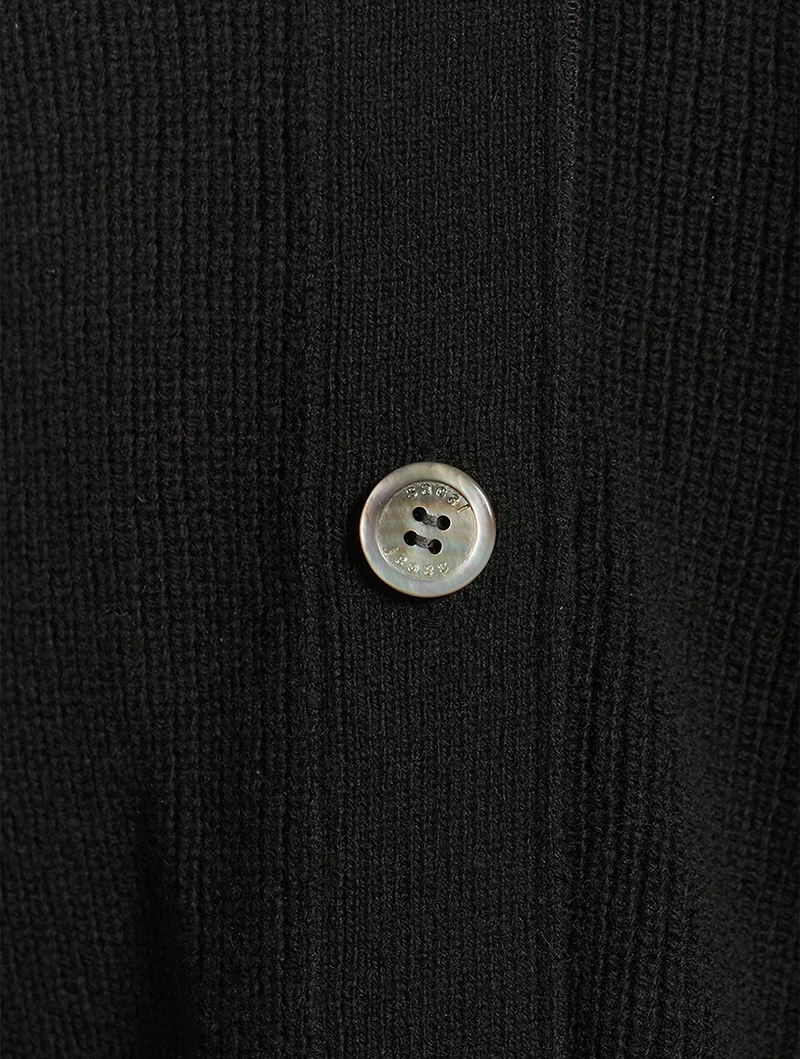 Satin Mix Wool Cardigan
