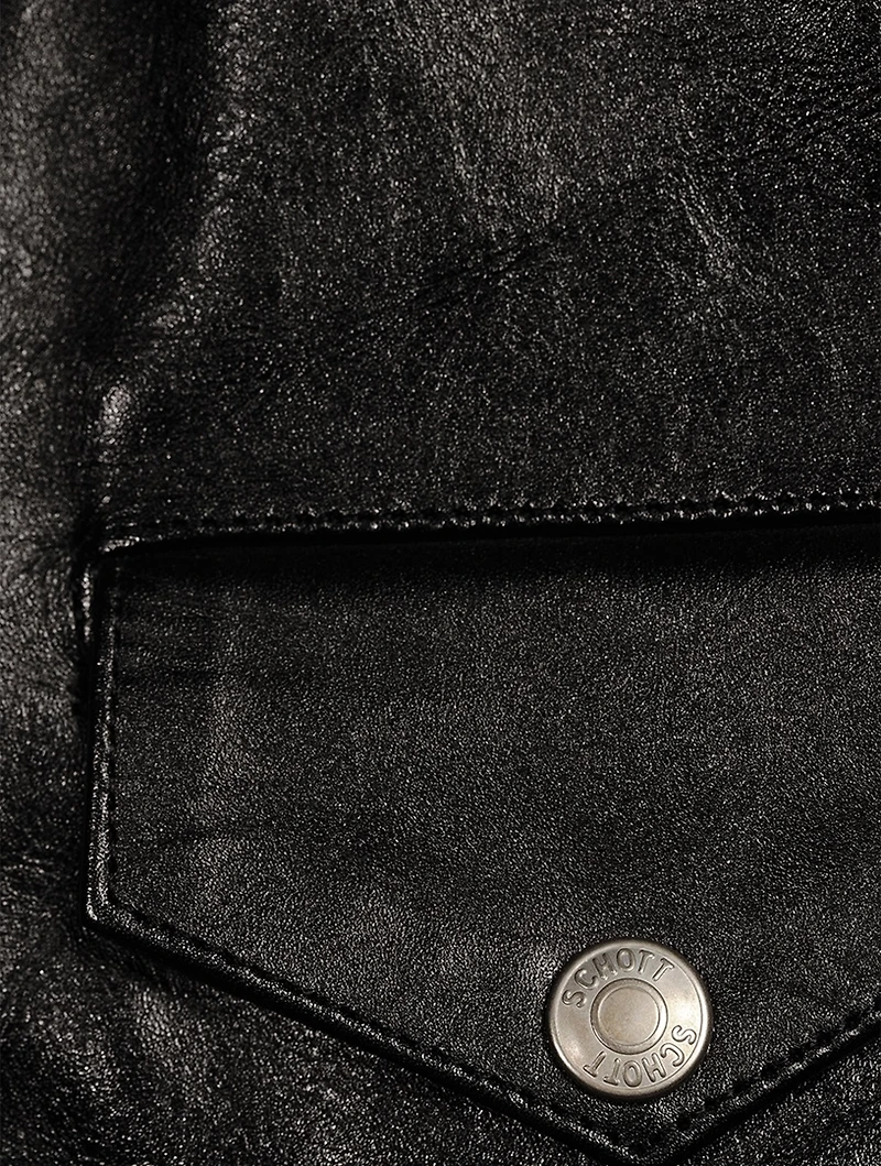 Leather Biker Blouson Jacket