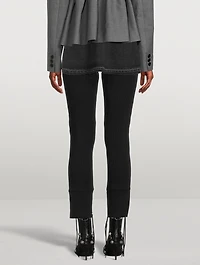 Leather And Jersey Straight-Leg Trousers
