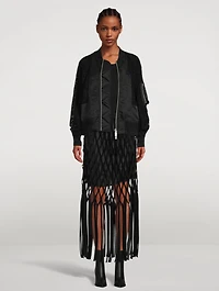 Wool Melton Fringe Skirt