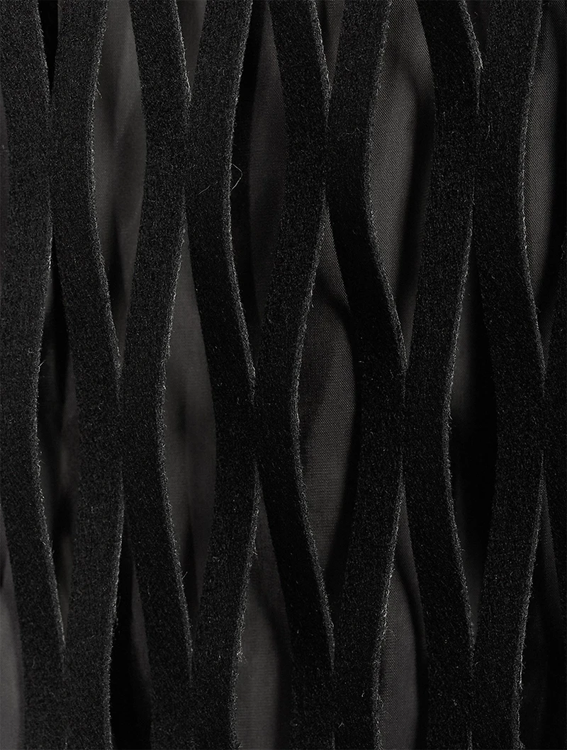 Wool Melton Fringe Skirt