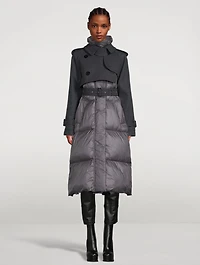 Wool Melton x Padded Coat