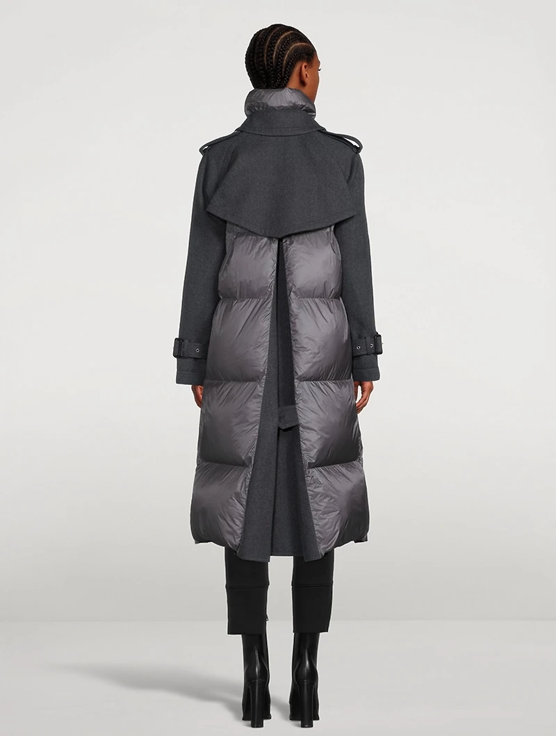 Wool Melton x Padded Coat