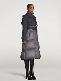 Wool Melton x Padded Coat