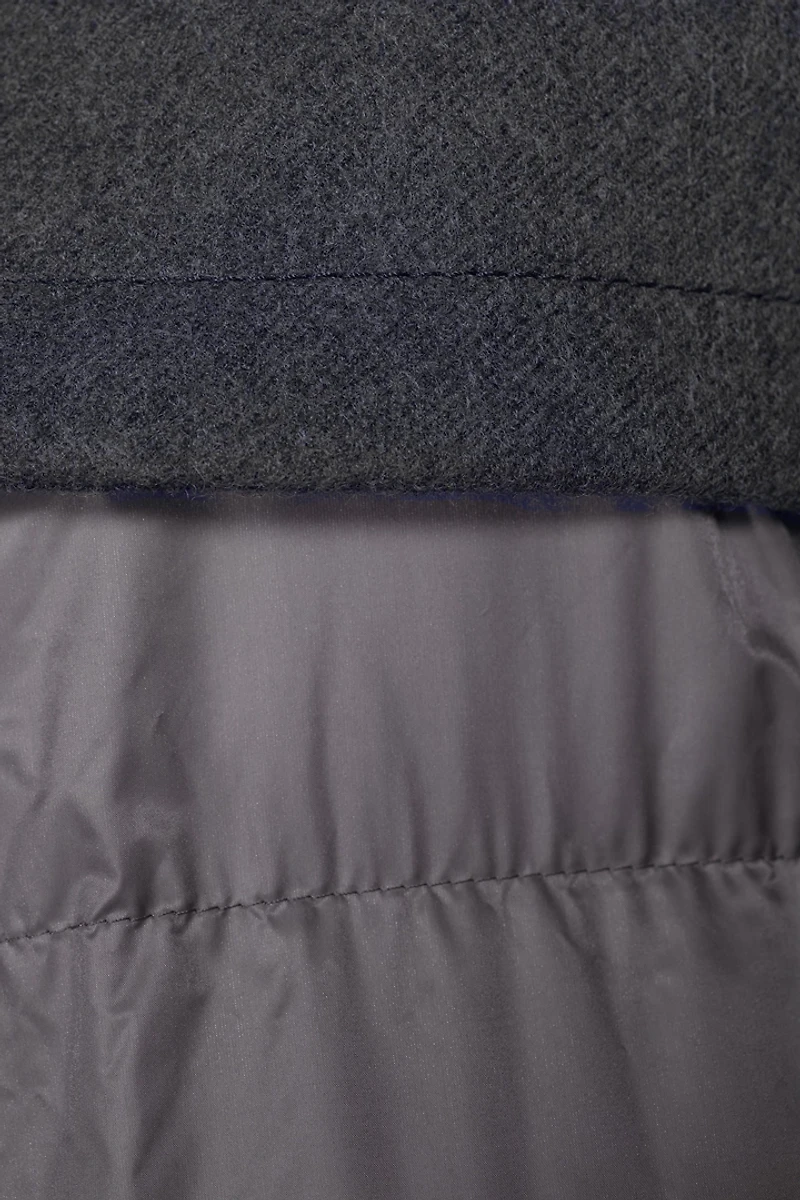 Wool Melton x Padded Coat