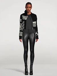 Nordic Patchwork Knit Blouson