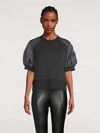 Nylon Twill x Sponge Sweat Pullover
