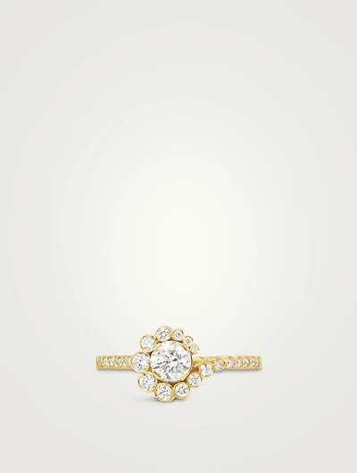 Celestine De Diamant 18K Gold Engagement Ring With Diamonds