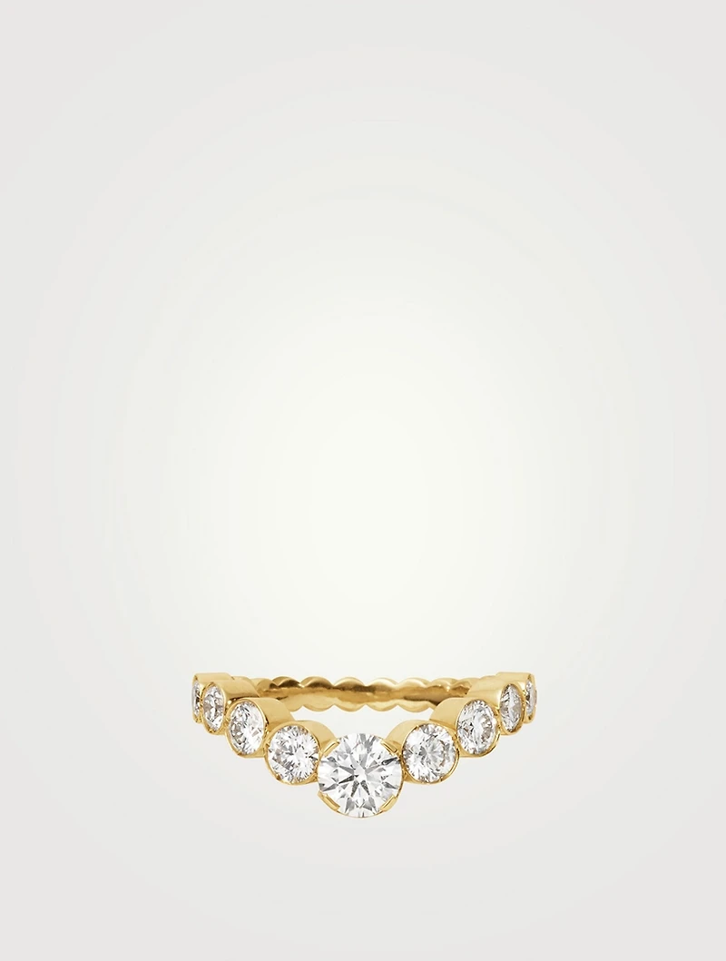 Ensemble Grace Royal 18K Gold Engagement Ring With Diamonds