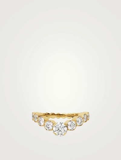 Ensemble Grace Royal 18K Gold Engagement Ring With Diamonds