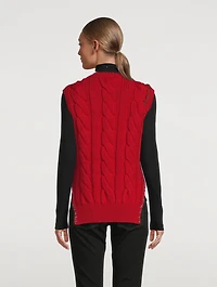 Raw-Edge Sweater Vest