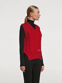 Raw-Edge Sweater Vest