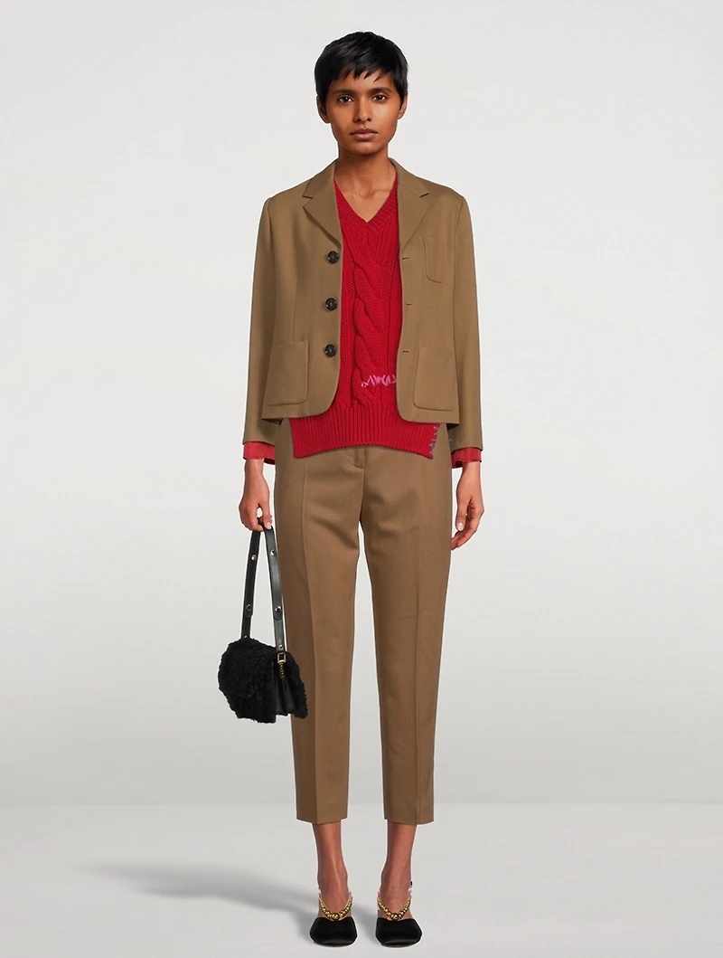 Cropped Wool Jacket