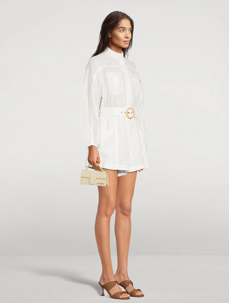 Anneke Belted Linen Playsuit