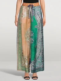 Anneke Silk Wide-Leg Pants