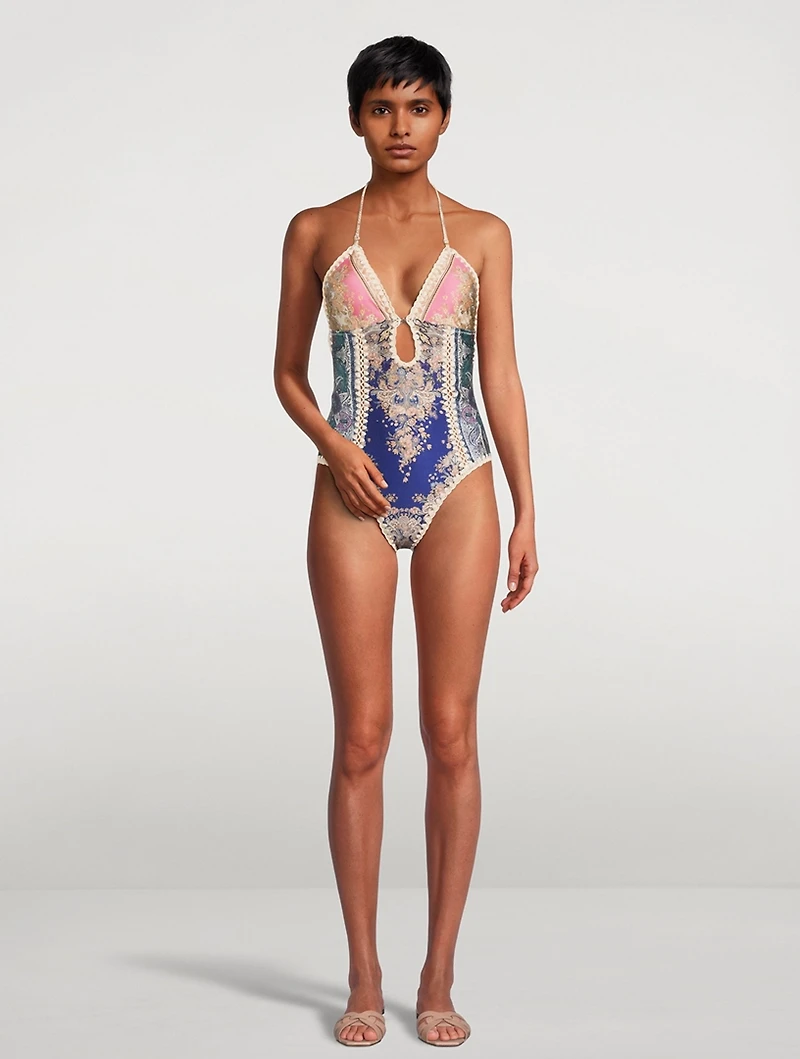 Anneke Keyhole Halter One-Piece Swimsuit