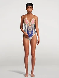 Anneke Keyhole Halter One-Piece Swimsuit