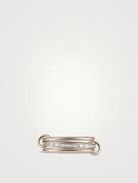 Rhea 18K Gold Stacked Ring With Diamonds