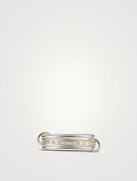 Rhea MX 18K Gold Stacked Ring With Diamonds
