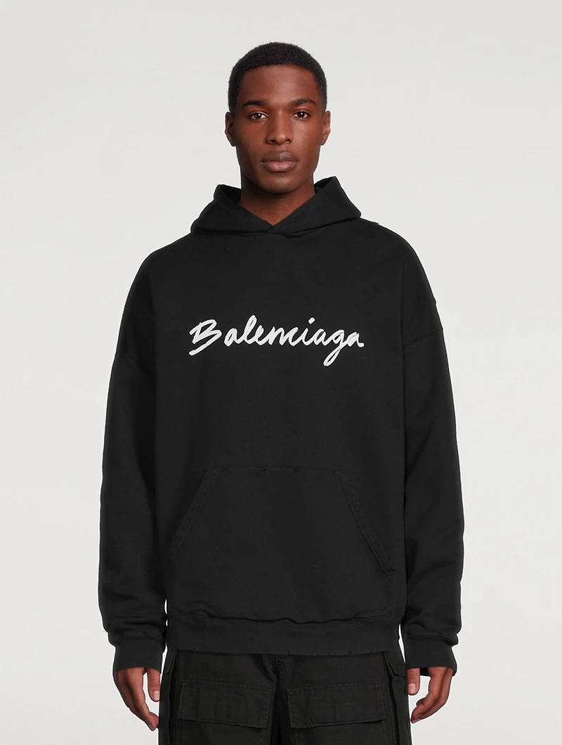 Brush Logo Oversized Hoodie