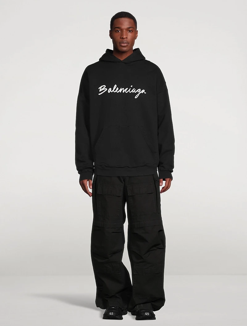 Brush Logo Oversized Hoodie