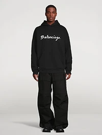 Brush Logo Oversized Hoodie