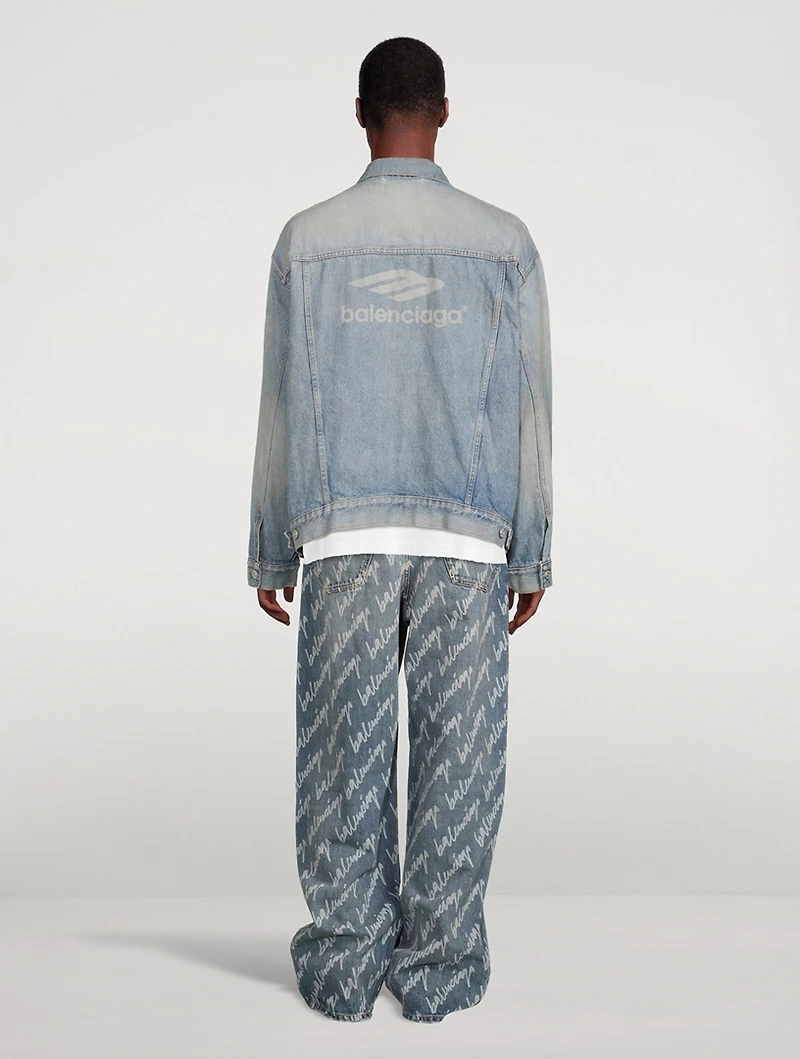 3B Sports Oversized Denim Jacket
