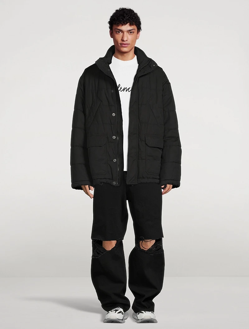 Washed Cotton Poplin Light Parka