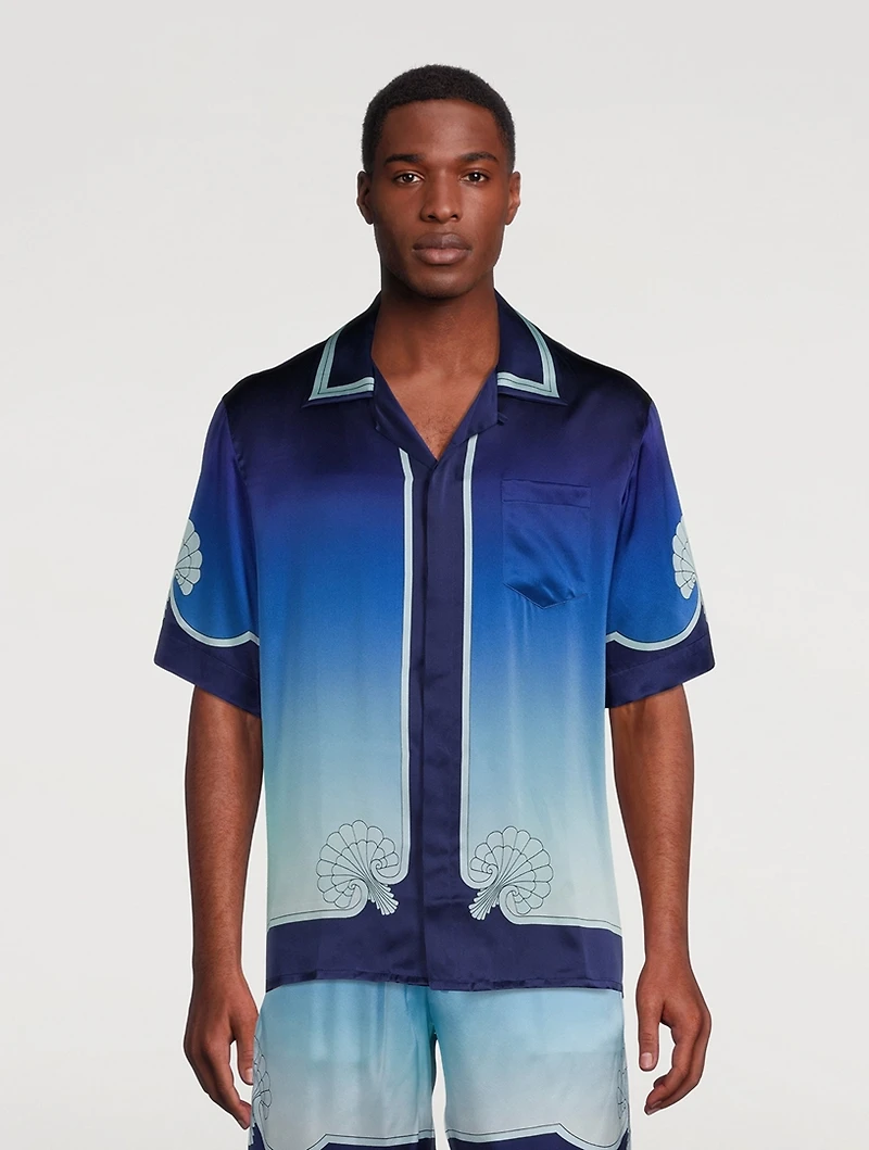 Archway Place Vendome Silk Short-Sleeve Shirt