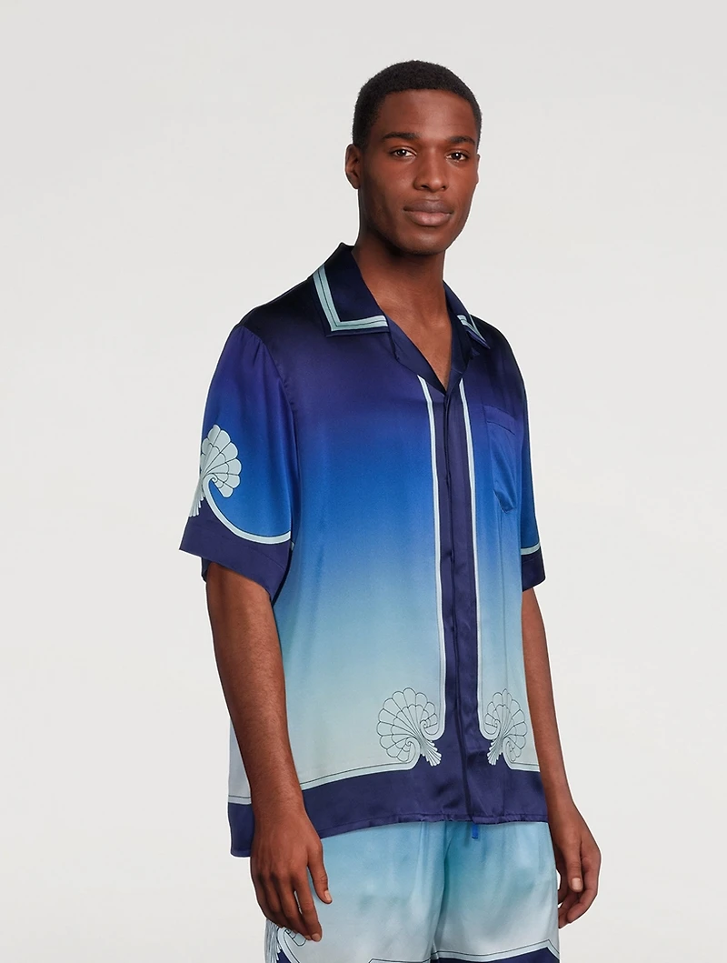 Archway Place Vendome Silk Short-Sleeve Shirt