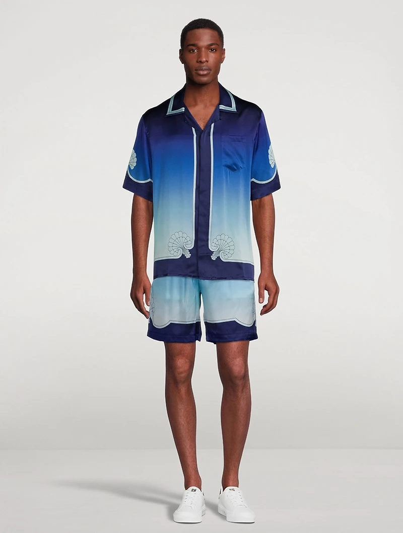 Archway Place Vendome Silk Short-Sleeve Shirt