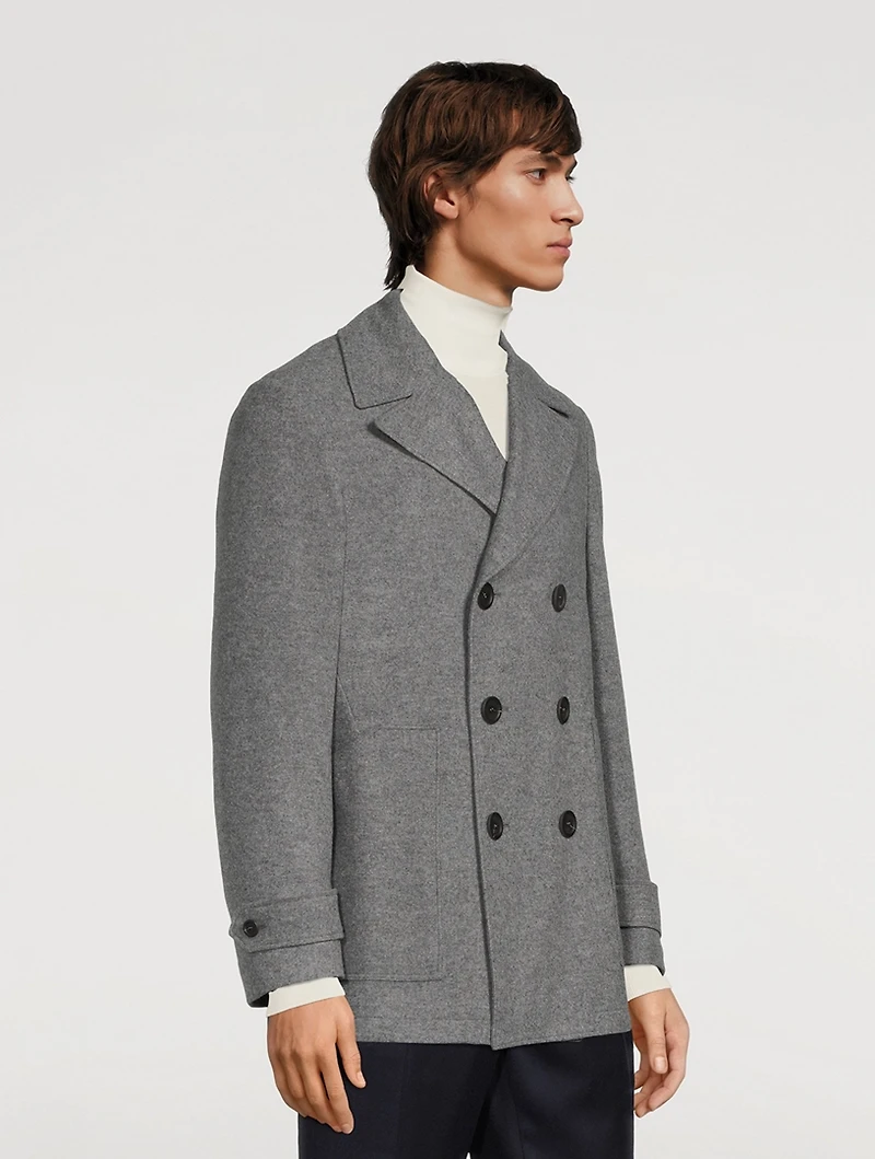 Wool And Cashmere Double-Breasted Coat