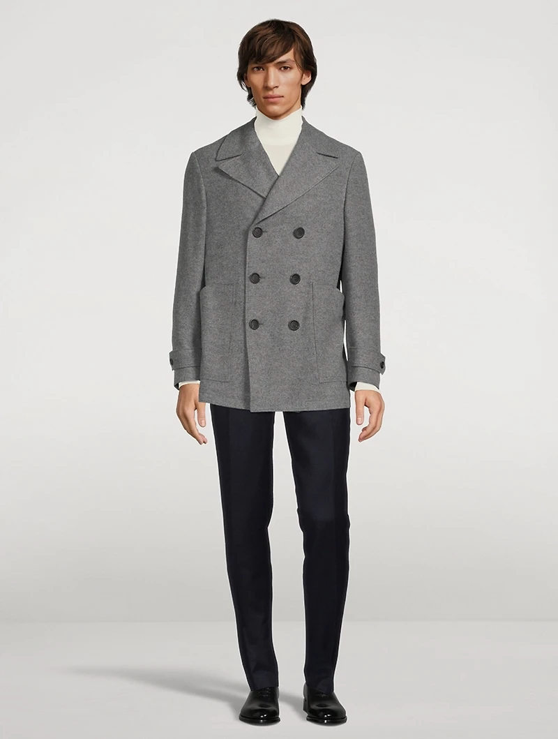 Wool And Cashmere Double-Breasted Coat