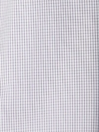 Cotton Slim-Fit Dress Shirt Grid Print