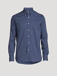 Cotton Melange Sport Shirt