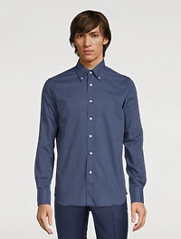 Cotton Melange Sport Shirt