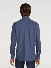 Cotton Melange Sport Shirt