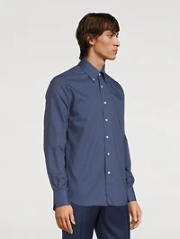 Cotton Melange Sport Shirt