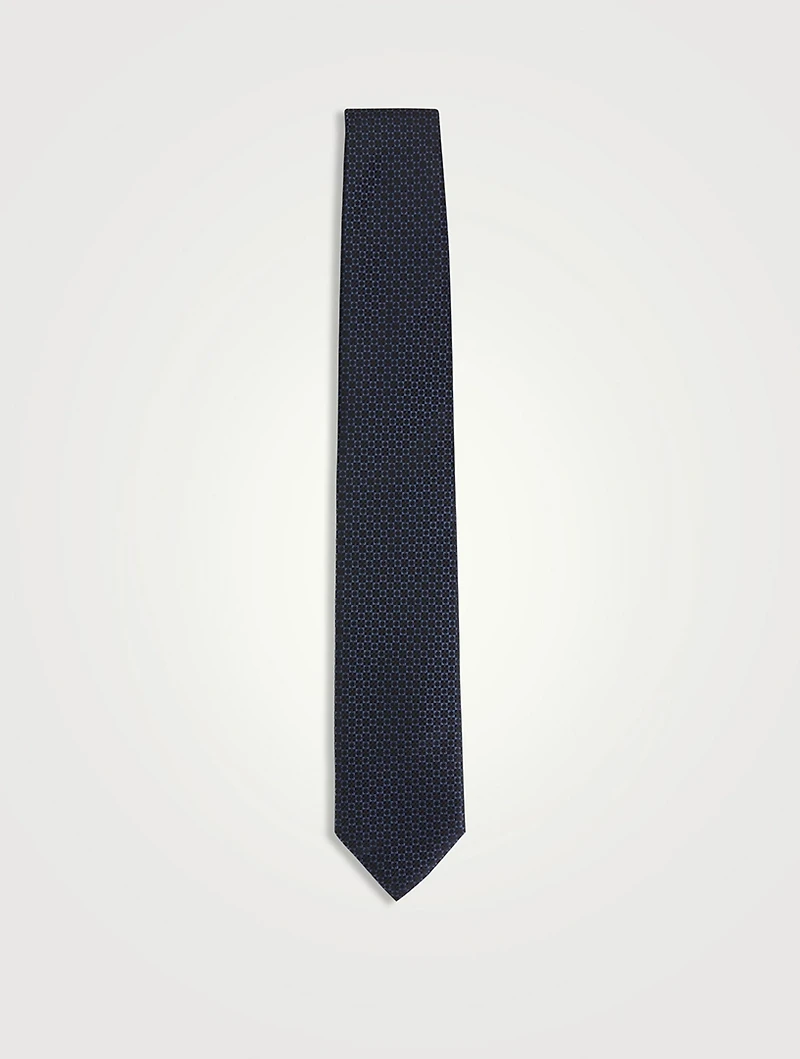 Silk Micro Geometric Tie
