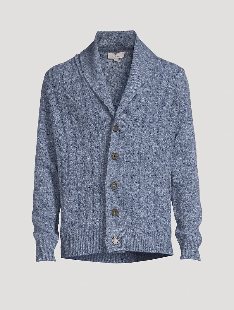 Wool Cable-Knit Cardigan