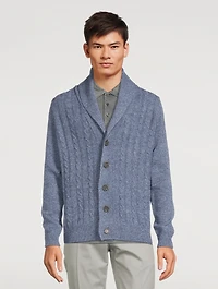 Wool Cable-Knit Cardigan