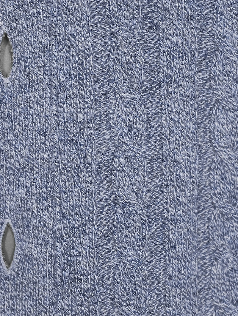 Wool Cable-Knit Cardigan