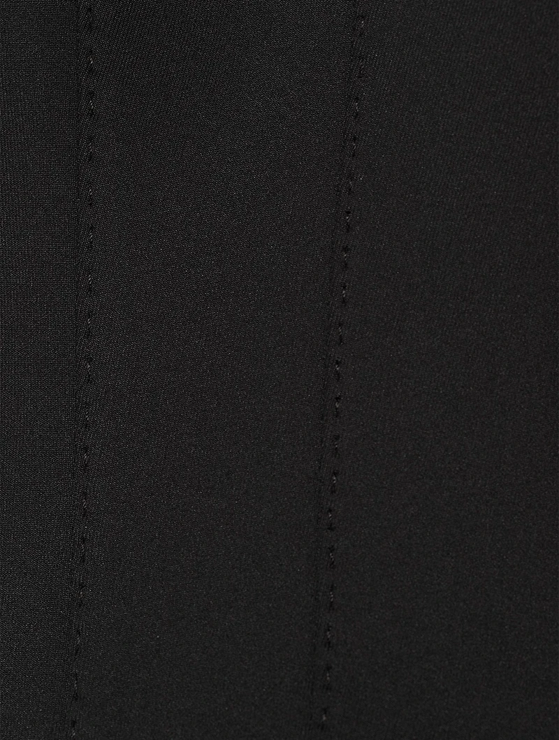 Double-Breasted Neoprene Blazer