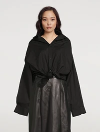 Lifted Collar Poplin Shirt