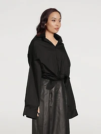 Lifted Collar Poplin Shirt
