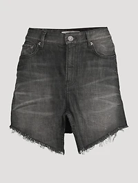 Cut-Up Denim Mini Skirt