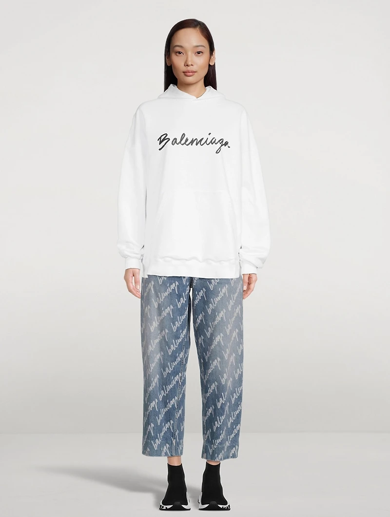 Brush Logo Oversized Hoodie