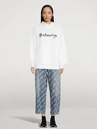 Brush Logo Oversized Hoodie
