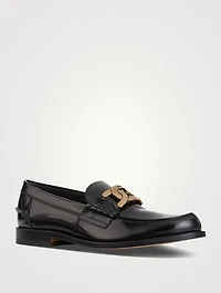 Leather Chain Loafers